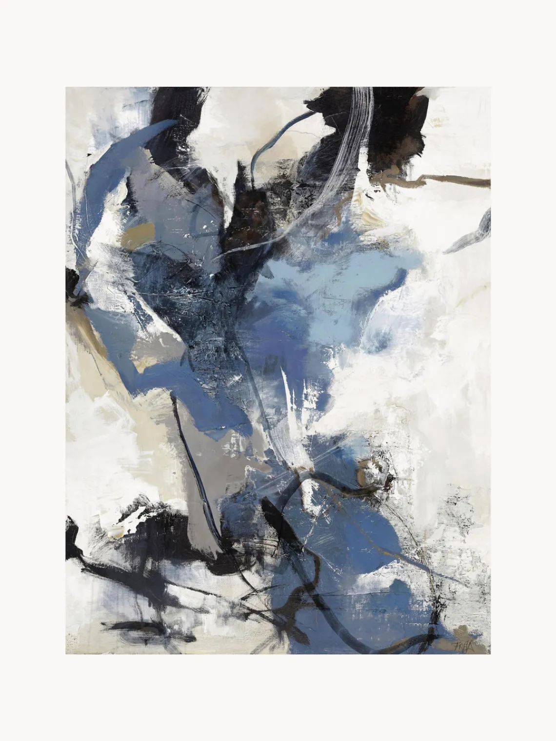 Online Malerifabrikken Toile peinte à la main Blue vibes
