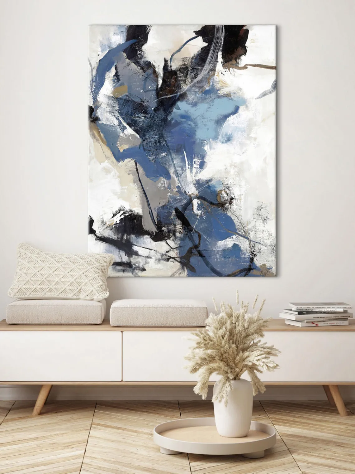 Online Malerifabrikken Toile peinte à la main Blue vibes