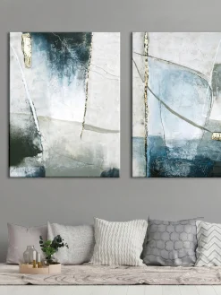 Outlet Malerifabrikken Toile peinte à la main Golden Blue I