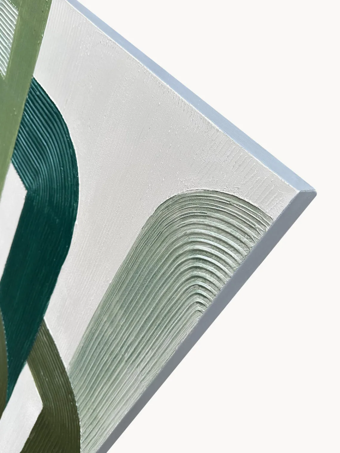 Online Agave Toile peinte à la main Green Lines