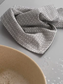 Best The Organic Company Torchon en coton bio Joseph Blanc, anthracite
