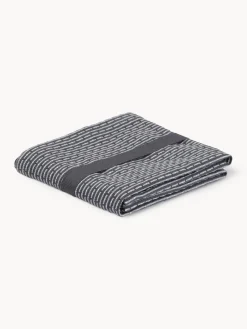 Best The Organic Company Torchon en coton bio Lupin Anthracite, blanc