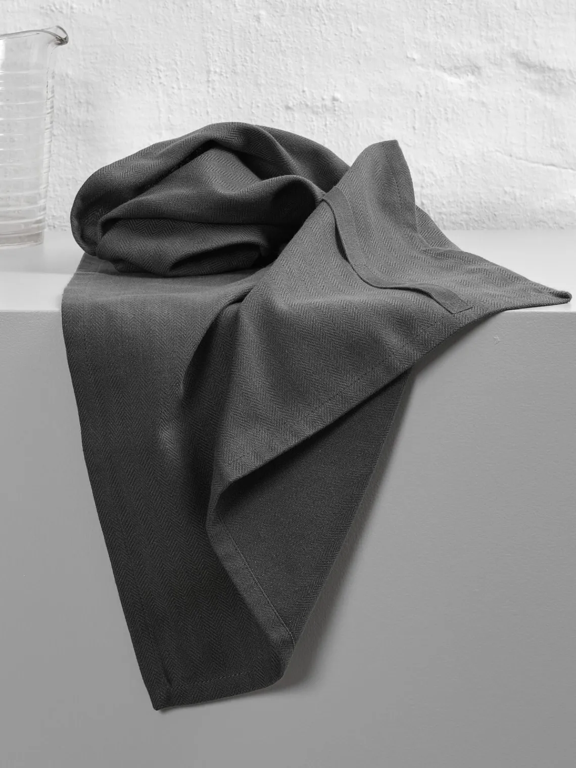 New The Organic Company Torchon en coton bio Tangled Gris foncé