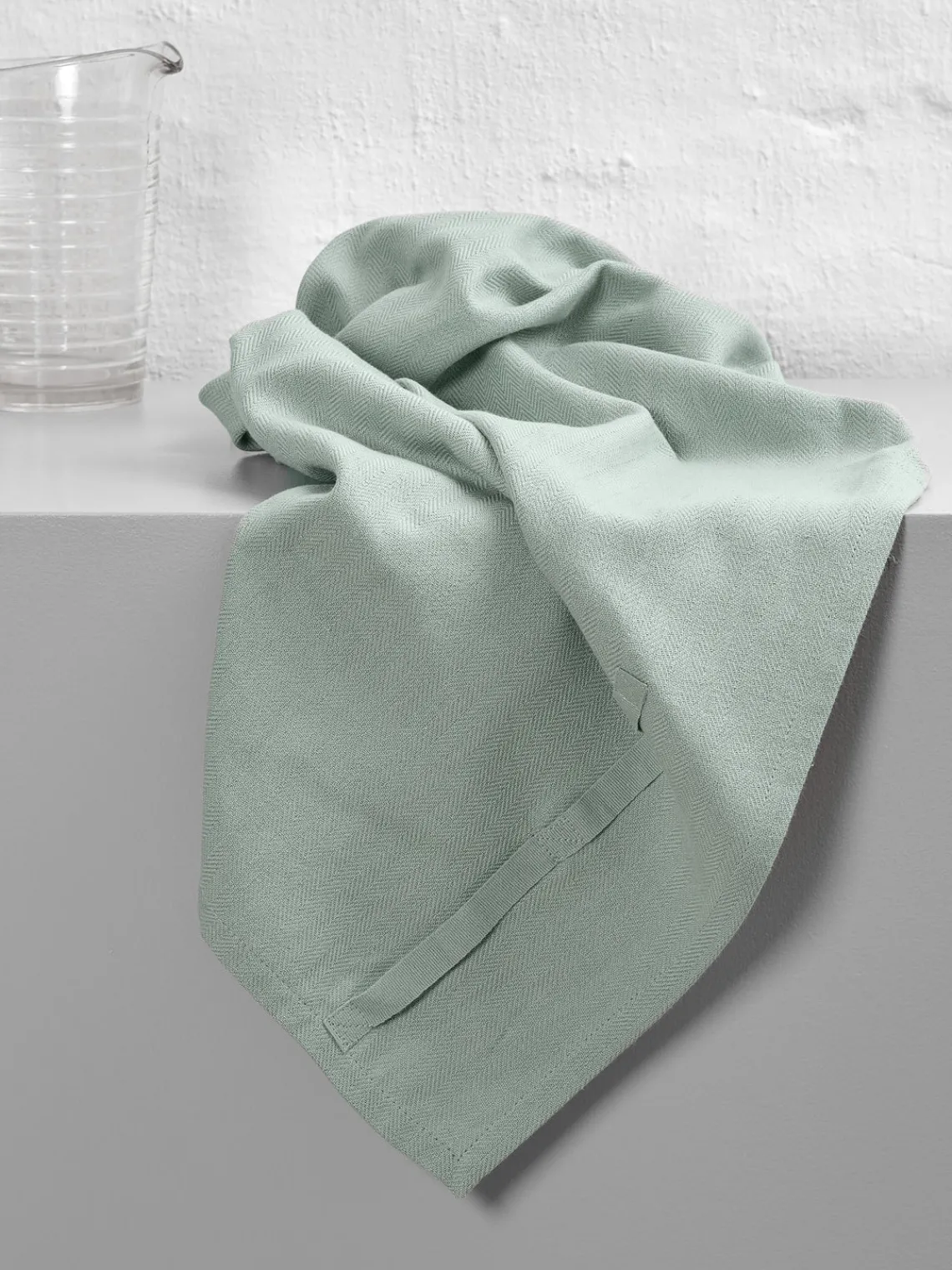 Discount The Organic Company Torchon en coton bio Tangled Vert sauge