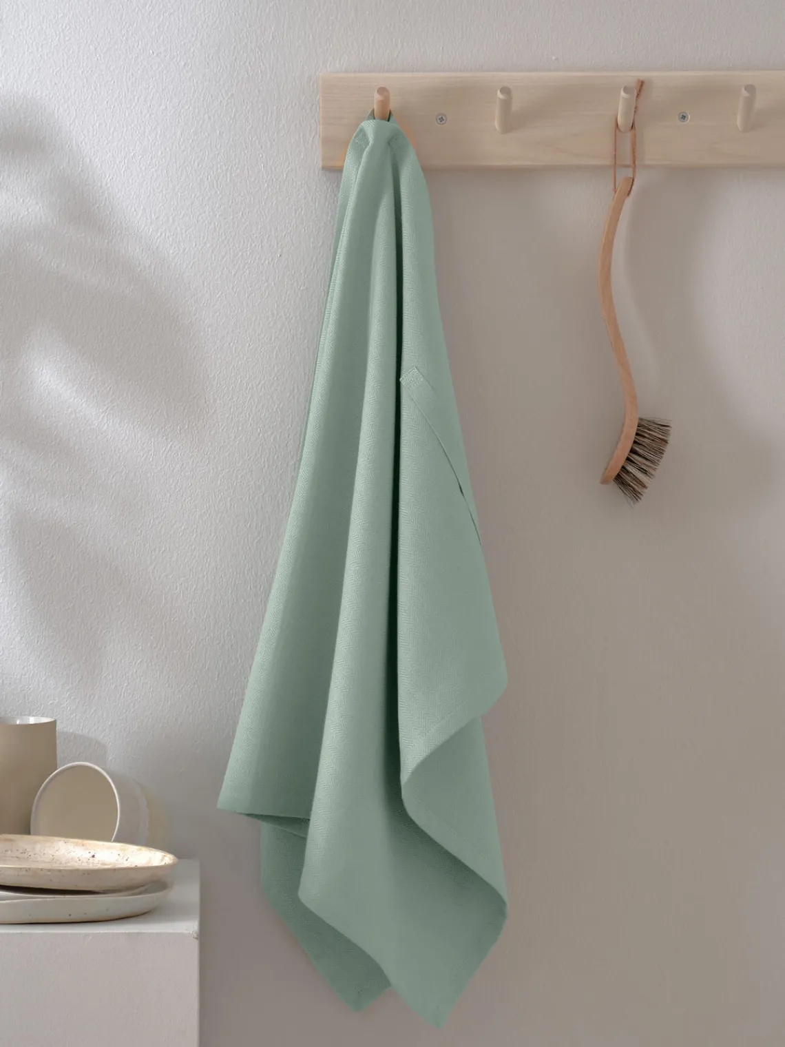 Discount The Organic Company Torchon en coton bio Tangled Vert sauge