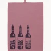 Sale Frohstoff Torchon en lin sérigraphié à la main Bouteilles de Vin