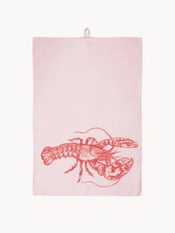 Sale Frohstoff Torchon en lin sérigraphié à la main Lobster