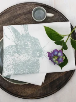 Online Frohstoff Torchon sérigraphié à la main Lapin de Garenne