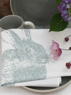 Online Frohstoff Torchon sérigraphié à la main Lapin de Garenne