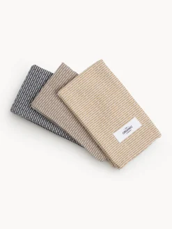Fashion The Organic Company Torchons en coton bio Joseph, 3 élém. Beige, taupe, anthracite