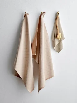 Fashion Södahl Torchons en coton Soft, 3 pièces Beige clair