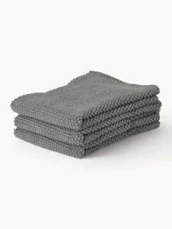 Sale Zone Denmark Torchons lavables en coton , 3 pièces Vert olive