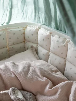 New Sebra Tour de lit bébé Kapok Blanc, vert