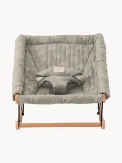 Discount Nobodinoz Transat bébé en hêtre Growing Green Bois de hêtre, gris clair, blanc cassé