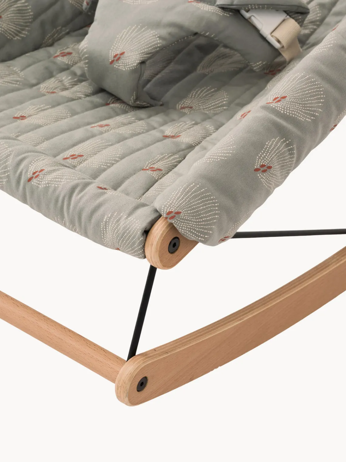 Discount Nobodinoz Transat bébé en hêtre Growing Green Bois de hêtre, gris clair, blanc cassé