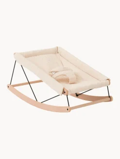 Outlet Nobodinoz Transat bébé en hêtre Growing Green Bois de hêtre, blanc crème, chiné