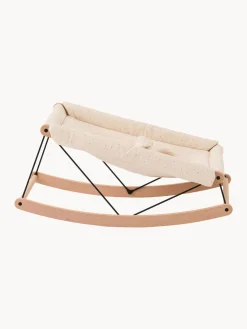 Outlet Nobodinoz Transat bébé en hêtre Growing Green Bois de hêtre, blanc crème, chiné
