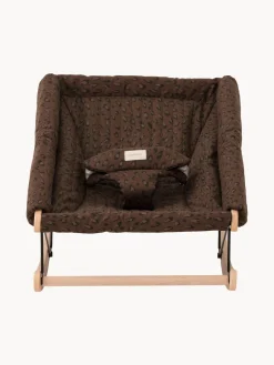 Hot Nobodinoz Transat bébé en hêtre Growing Green Bois de hêtre, brun foncé, motif panthère
