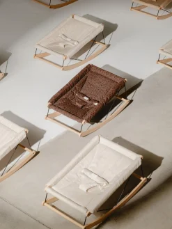 Hot Nobodinoz Transat bébé en hêtre Growing Green Bois de hêtre, brun foncé, motif panthère
