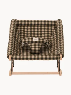 Clearance Nobodinoz Transat bébé en hêtre Growing Green Bois de hêtre, vert olive, damier
