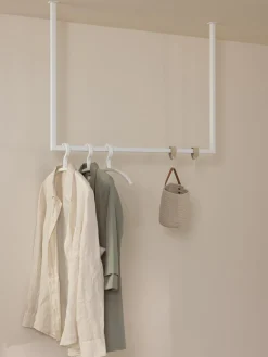Outlet Metallbude Tringle à vêtements en métal Tensi Blanc