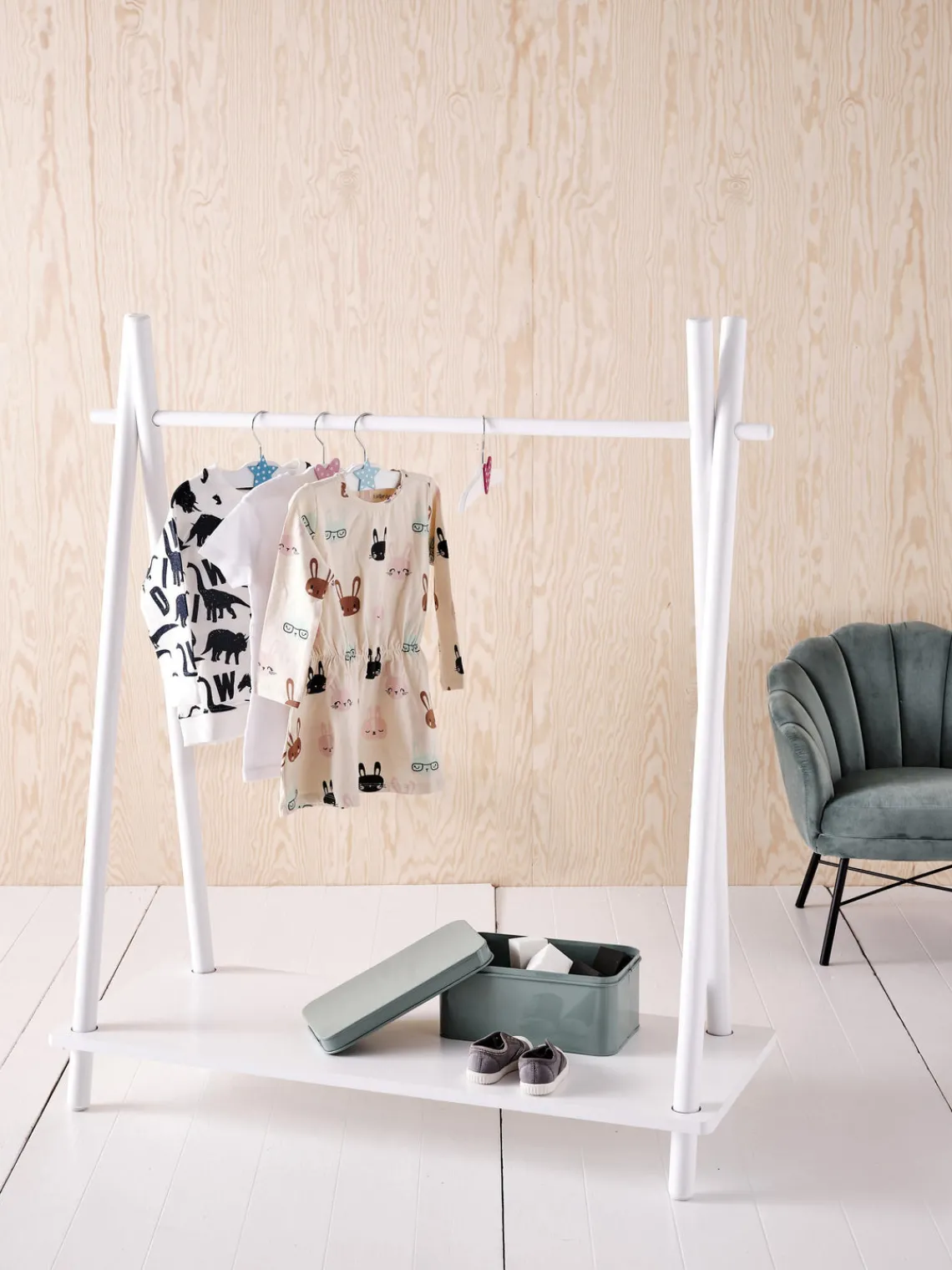 Online Jotex Tringle à vêtements pour enfant Alicante Bois blanc laqué