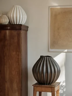 Best Broste Copenhagen Vase artisanal avec émail réactif Wide, haut. 40 cm
