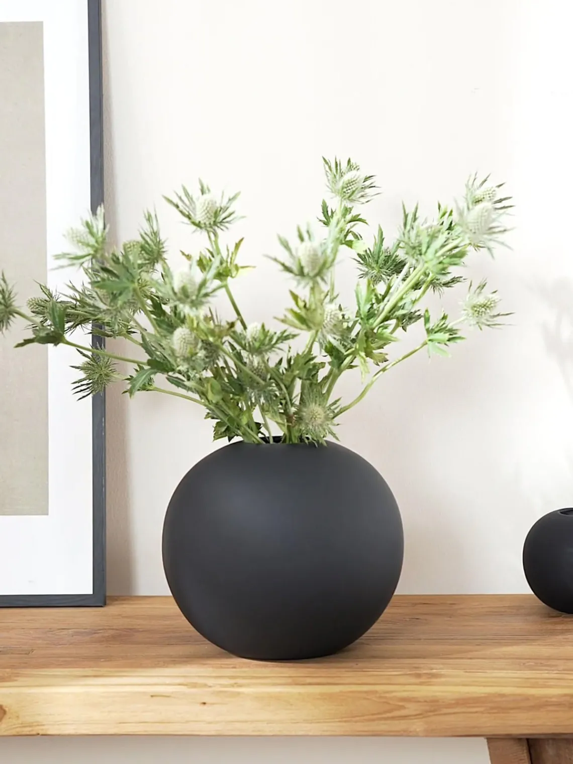 Online Cooee Design Vase boule artisanal Ball, Ø 20 cm Noir