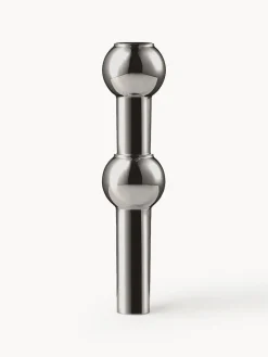 Hot STOFF Nagel Vase décoratif , haut. 10 cm Argenté foncé, haute brillance