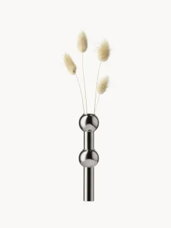 Hot STOFF Nagel Vase décoratif , haut. 10 cm Argenté foncé, haute brillance