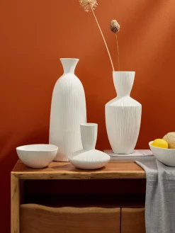 Clearance Bizzotto Vase design en céramique Striped, haut. 47 cm