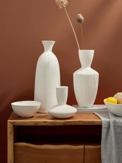 Fashion Bizzotto Vase design en céramique Striped, haut. 57 cm