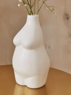 Outlet Bloomingville Vase design en grès Elora, haut. 18 cm