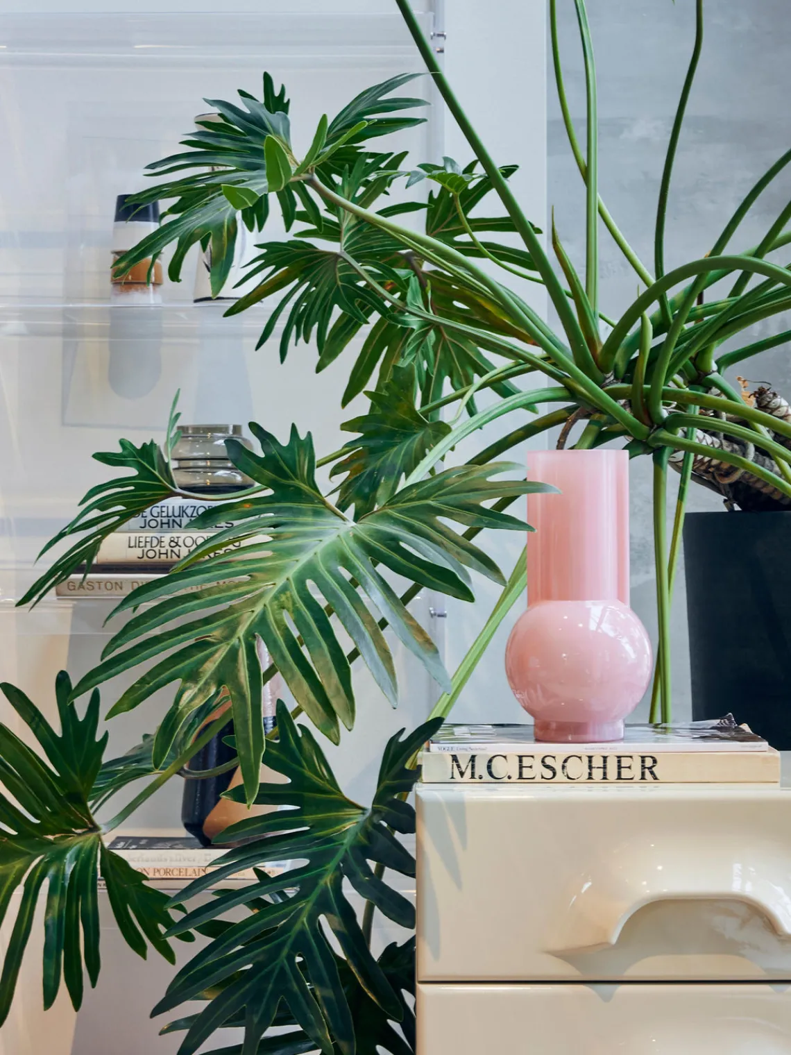 Hot HKLIVING Vase design en verre Flamingo, haut. 25 cm