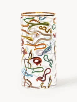 Online SELETTI Vase design en verre Serpents, haut. 30 cm Snakes