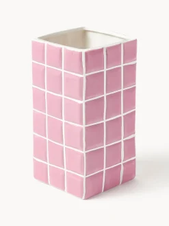 Outlet &k Amsterdam Vase design look carrelage Tile, haut. 21 cm