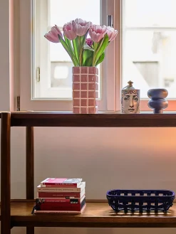Outlet &k Amsterdam Vase design look carrelage Tile, haut. 21 cm