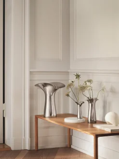 Outlet GEORG JENSEN Vase en acier inoxydable Bloom Botanica, haut. 22 cm