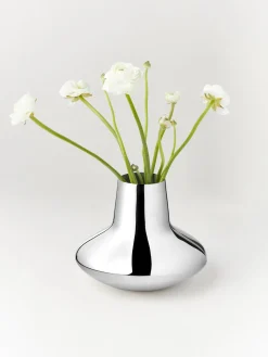 Discount GEORG JENSEN Vase en acier inoxydable Henning Koppel, haut. 22 cm
