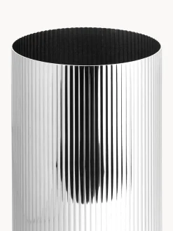 Fashion GEORG JENSEN Vase en acier inoxydable strié Bernadotte, haut. 26 cm