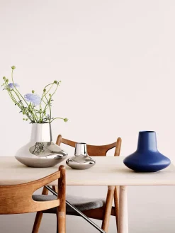 Hot GEORG JENSEN Vase en acier inoxydable Henning Koppel, haut. 19 cm