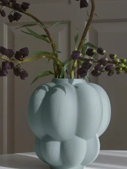 Best AYTM Vase en céramique Uva, haut. 22 cm Gris-bleu, mat