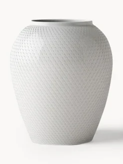 Sale Lyngby Porcelaen Vase en porcelaine artisanal Rhombe, haut. 17 cm