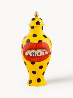 Sale SELETTI Vase en porcelaine avec couvercle Toiletpaper, haut. 47 cm