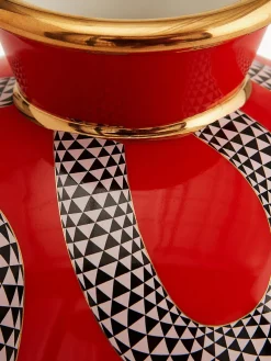 Fashion Jonathan Adler Vase en porcelaine avec or Eden, haut. 23 cm