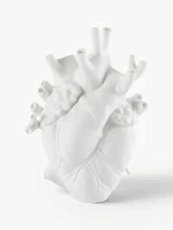 Online SELETTI Vase en porcelaine design Love in Bloom, haut. 25 cm Blanc