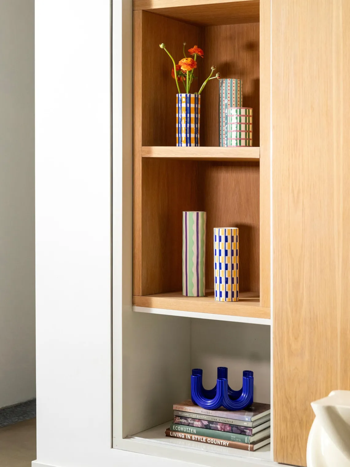 New &k Amsterdam Vase en porcelaine fait main Clash, haut. 29 cm