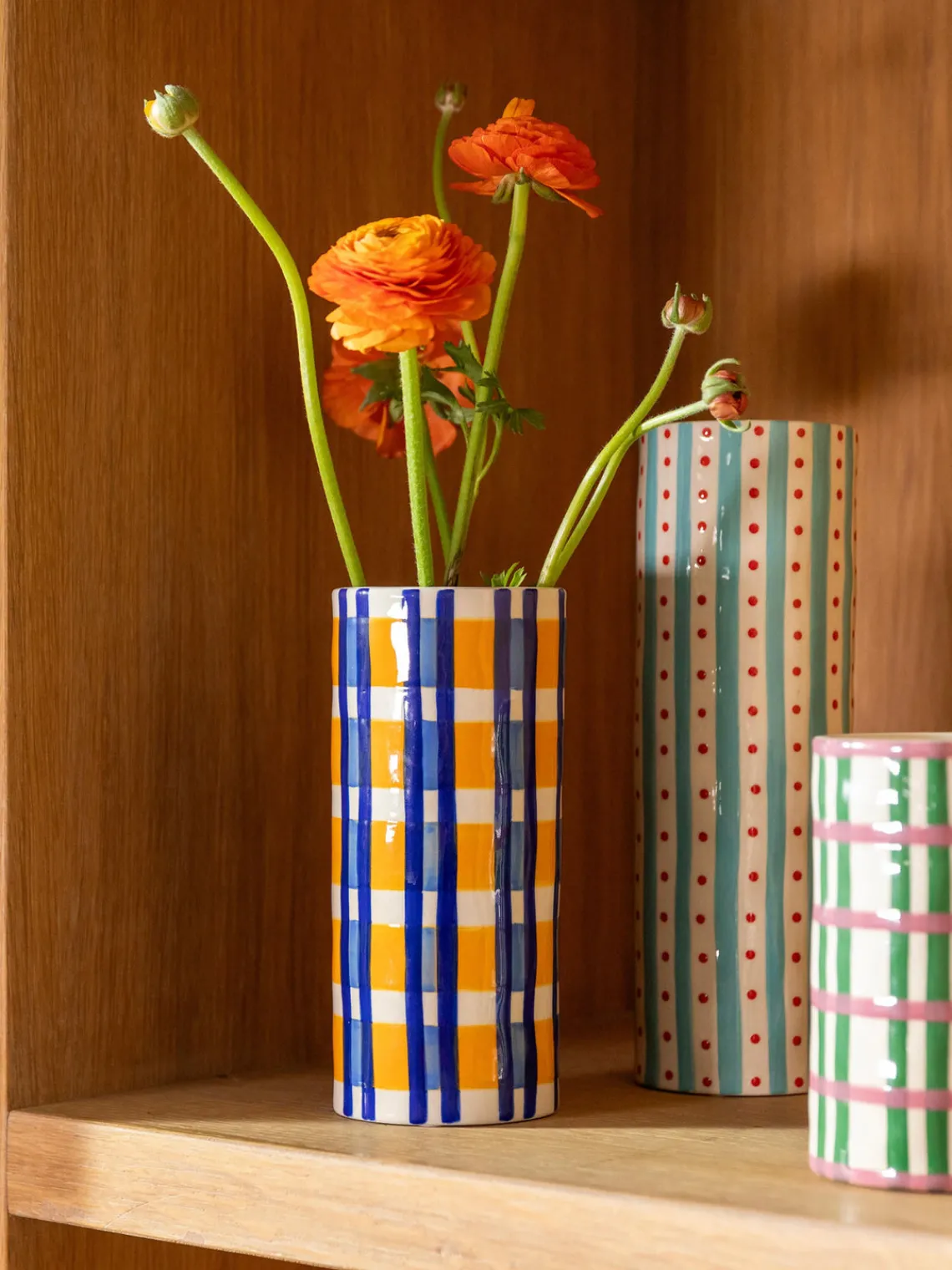 Sale &k Amsterdam Vase en porcelaine fait main Clash, haut. 18 cm