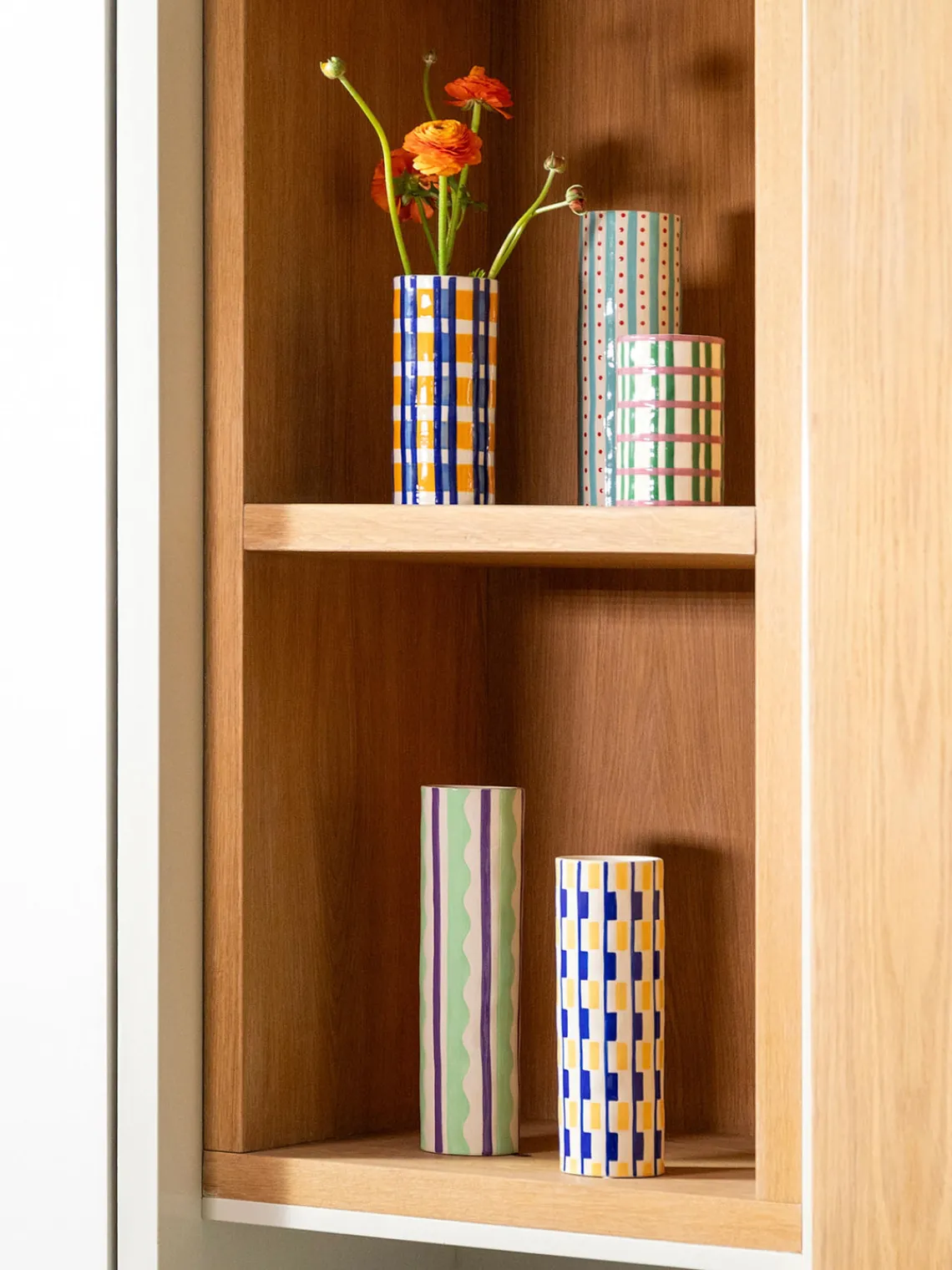 Sale &k Amsterdam Vase en porcelaine fait main Clash, haut. 18 cm