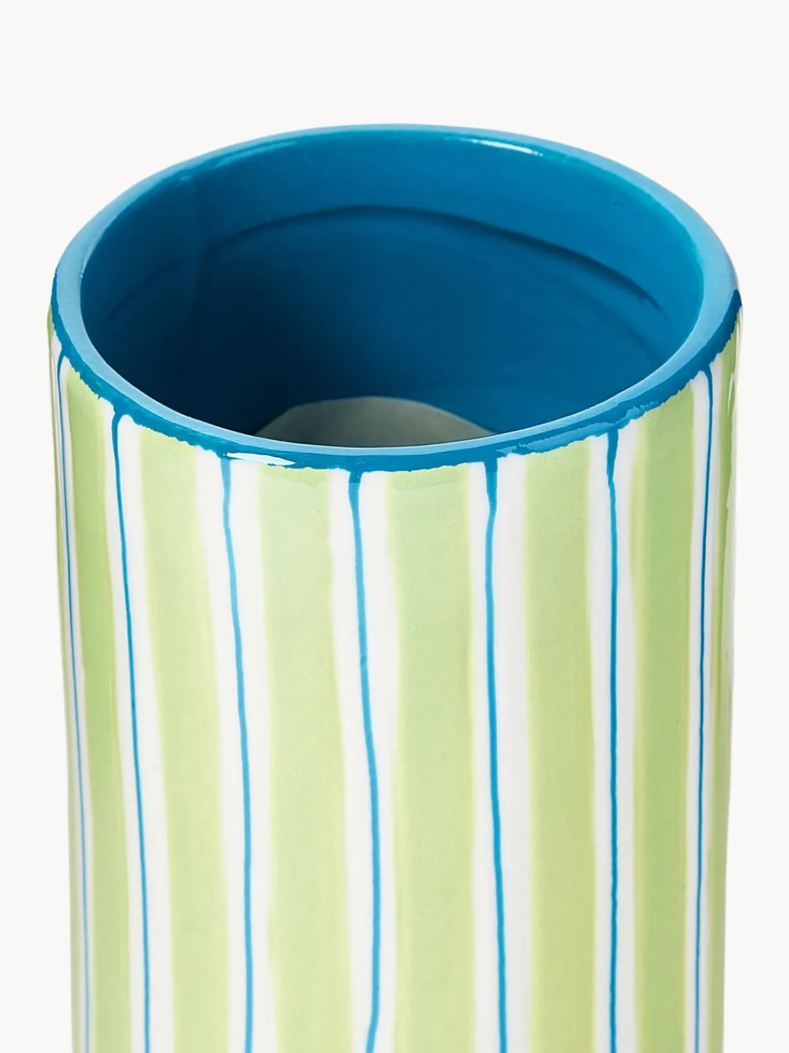 Outlet &k Amsterdam Vase en porcelaine peint à la main Ray, haut. 13 cm
